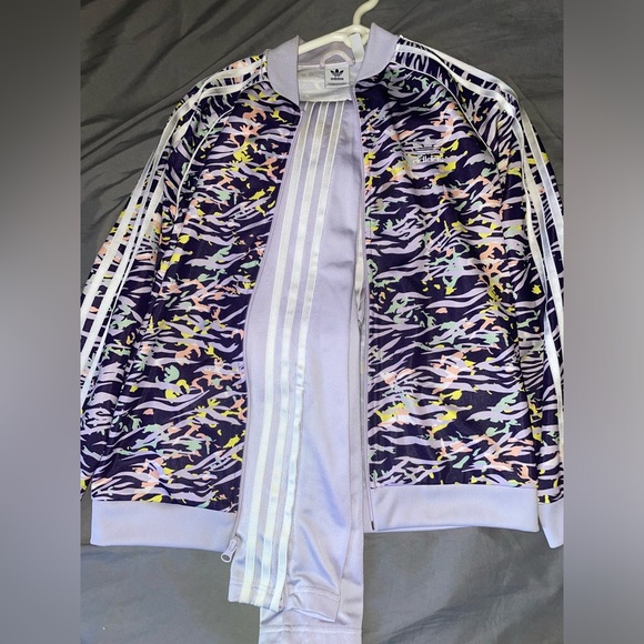 Kids Adidas purple tracksuit - Picture 1 of 5